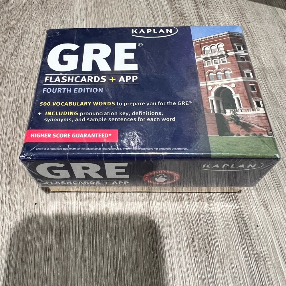Kaplan GRE Flashcards with App - Yellow and Blue